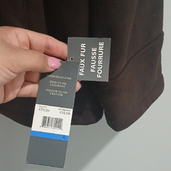 Perry Ellis Dark Brown Lightweight Jacket NEW WITH TAGS SZ XL - Picture 2 of 9
